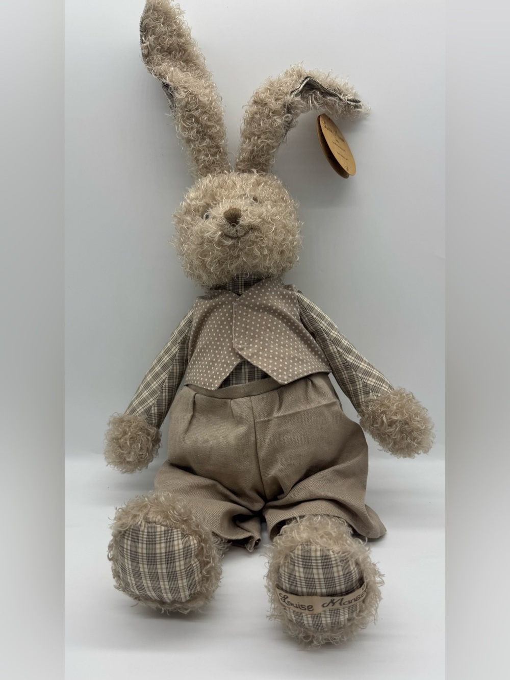 NWT Louise Mansen Collectible 24”L Plush Bunny Rabbit